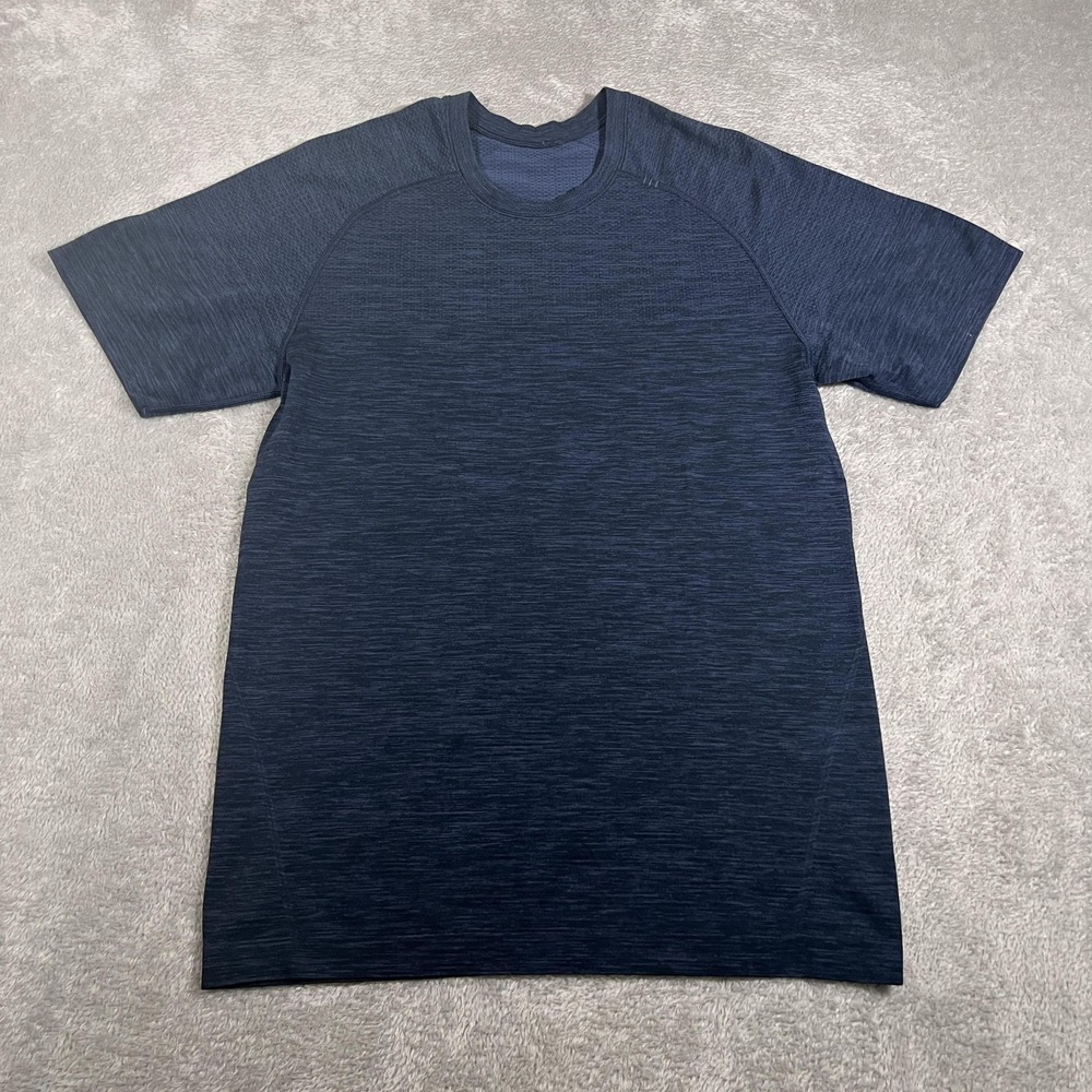 Lululemon Metal Vent Tech Shirt‎ Mens Small Heather Navy Blue Gym Training